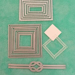 Set of Decorative Square and Ribbon Metal Cutting Dies